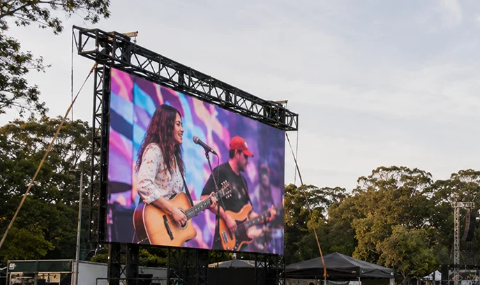 Outdoor Concert Stage Background Displays Mobile